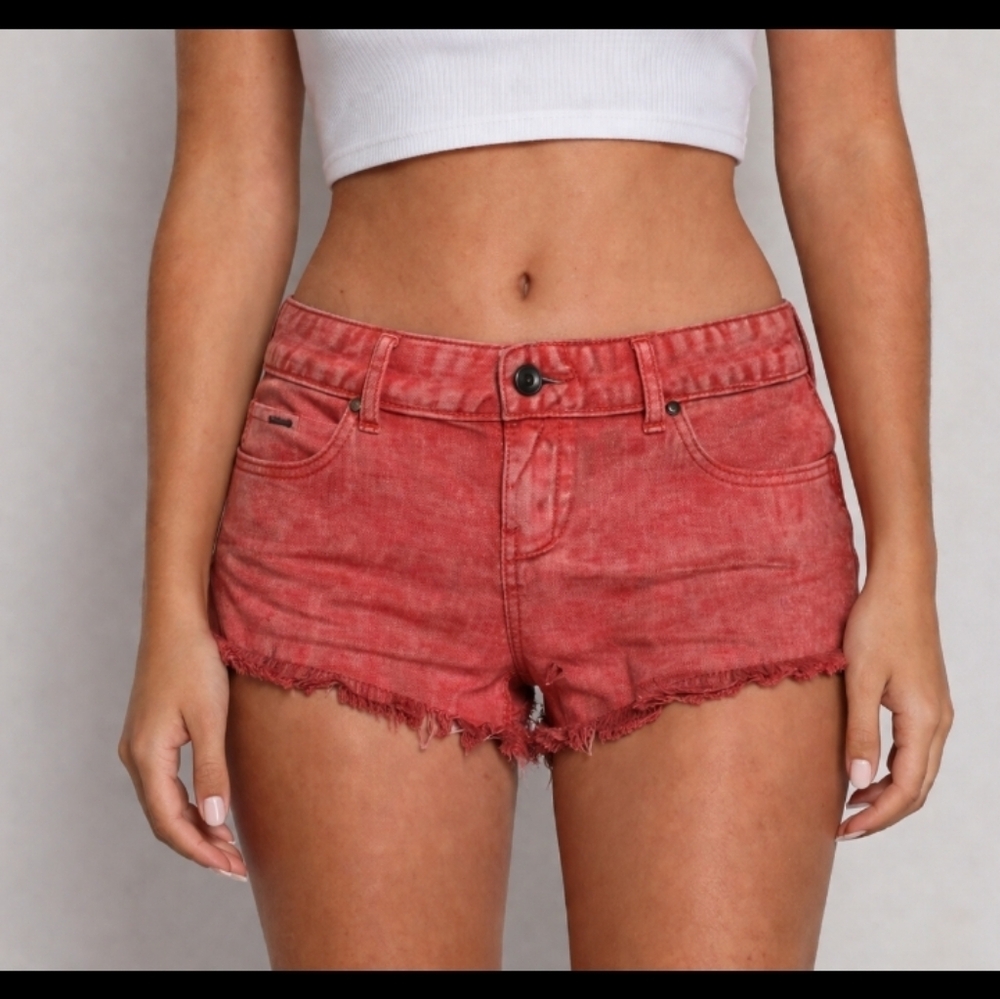 BILLABONG Lovin’ Life Colored Frayed Jean Shorts 5